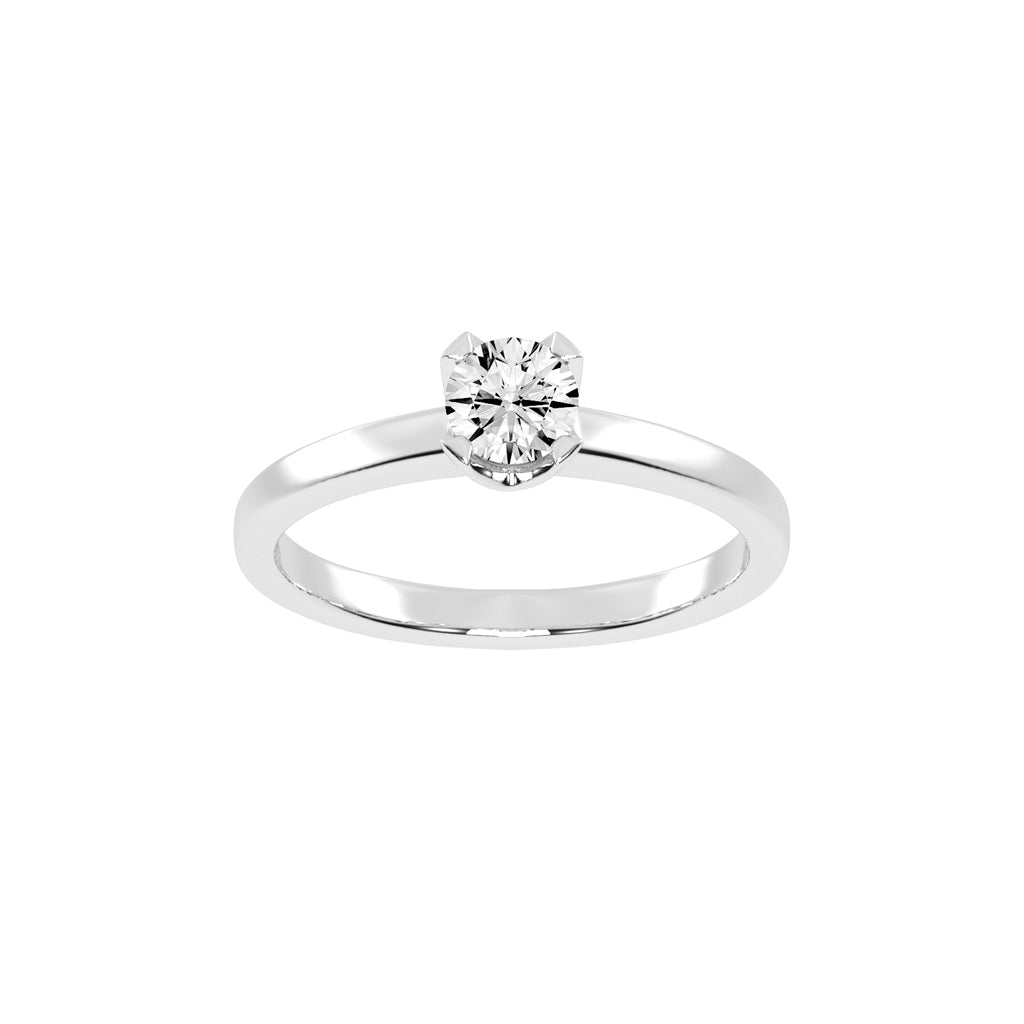 Solance 0.50Ct Channel Set Solitaire Lab Diamond Ring