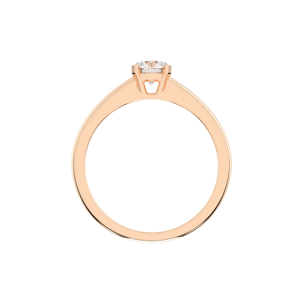 Solirra 050Ct Tab Prong Round Cut Solitaire Lab Diamond Ring