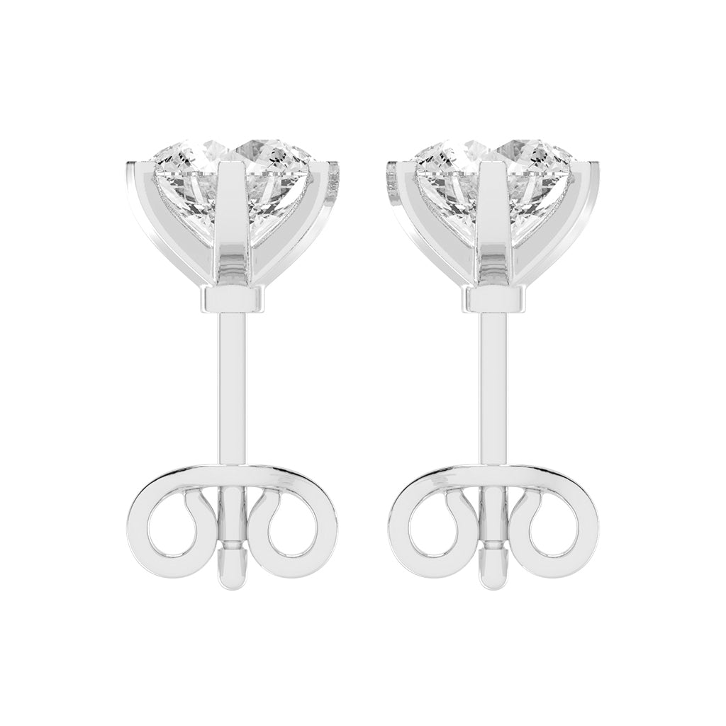 2Ct Round Shape Rose Gold Solitaire Studs Earrings