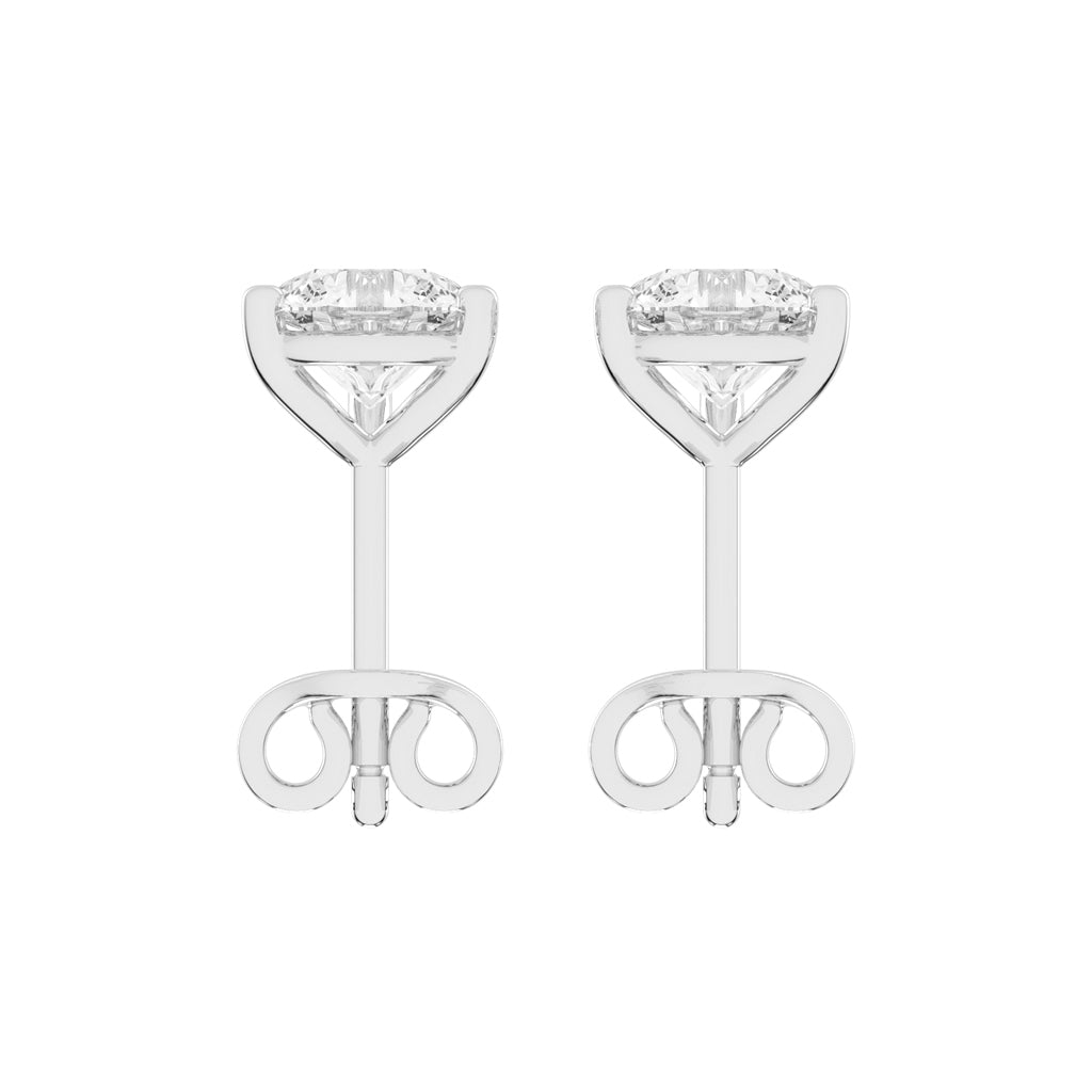 1.5Ct Round Shape Rose Gold Solitaire Studs Earrings