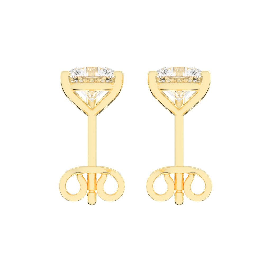 1.5Ct Round Shape Rose Gold Solitaire Studs Earrings