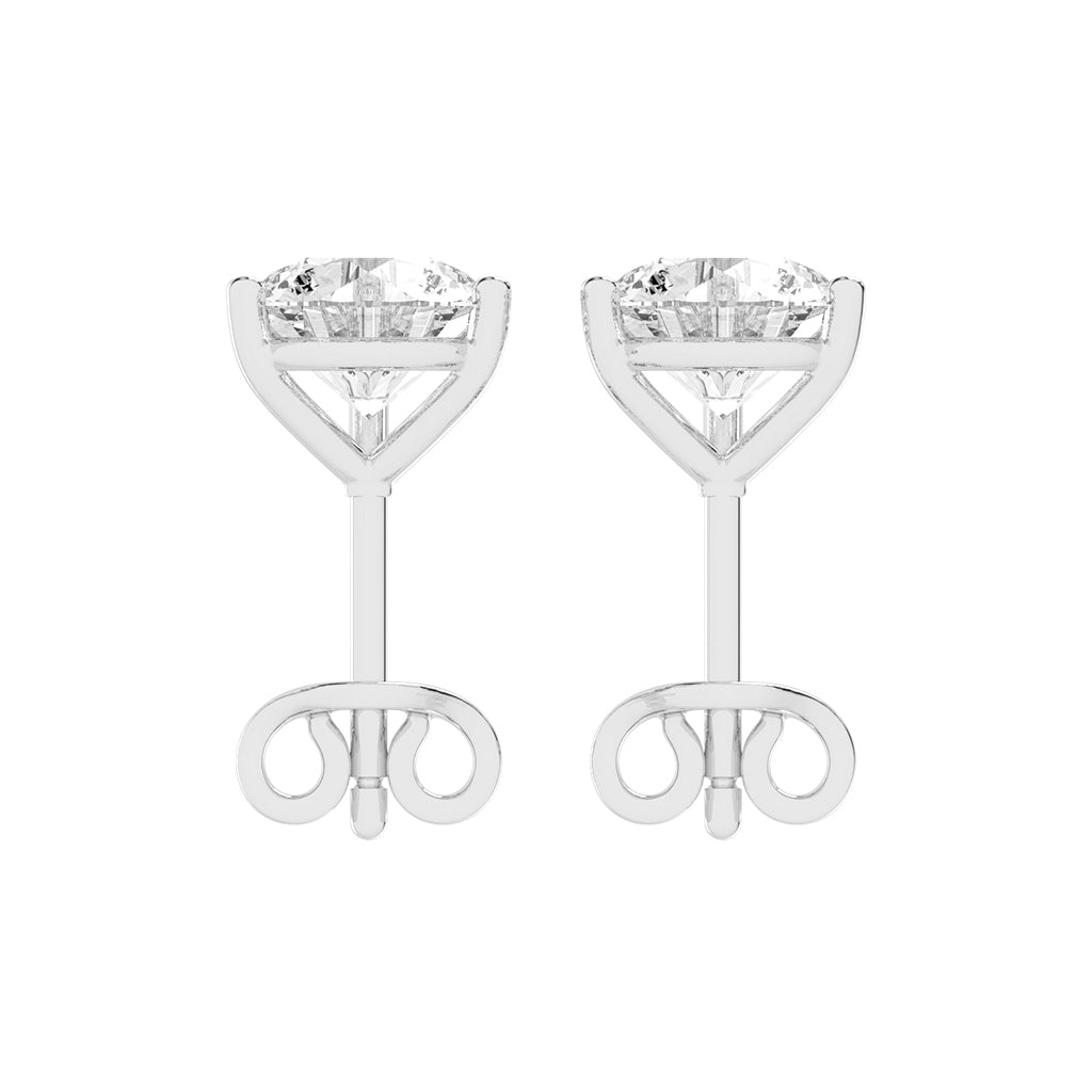 2.25Ct Round Shape Rose Gold Solitaire Studs Earrings