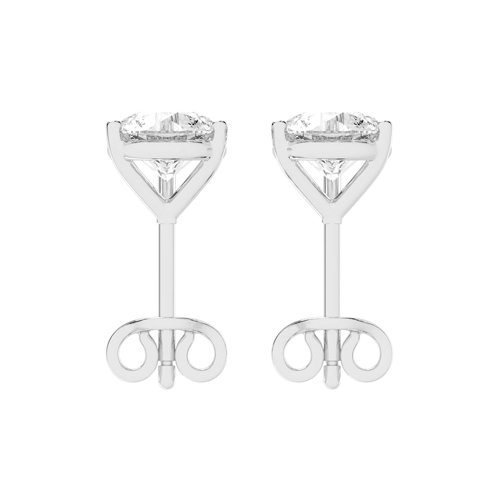 2Ct Round Shape Yellow Gold Solitaire Studs Earrings