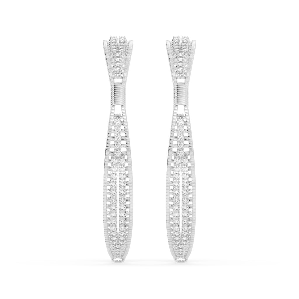 Nyra dual round cut broad lab diamond bangles
