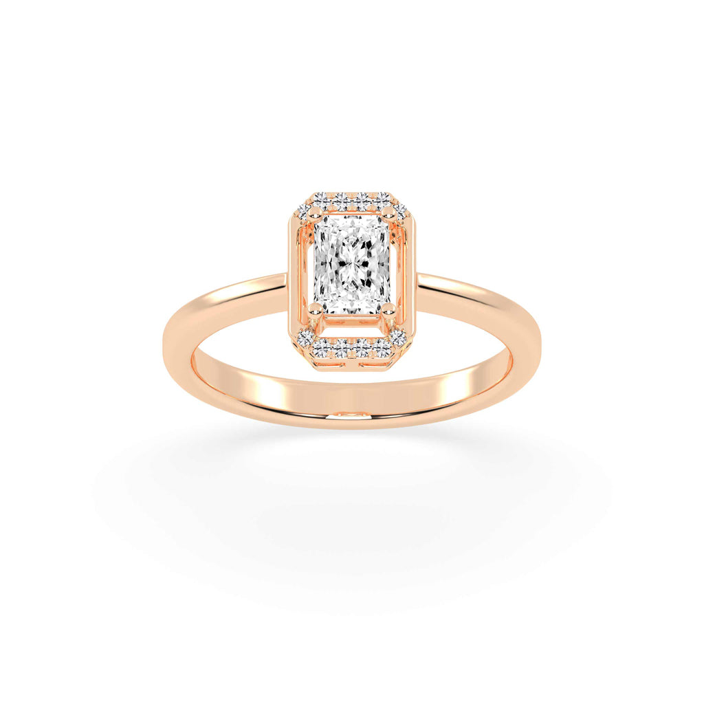 Solance Channel Set Solitaire Lab Diamond Ring