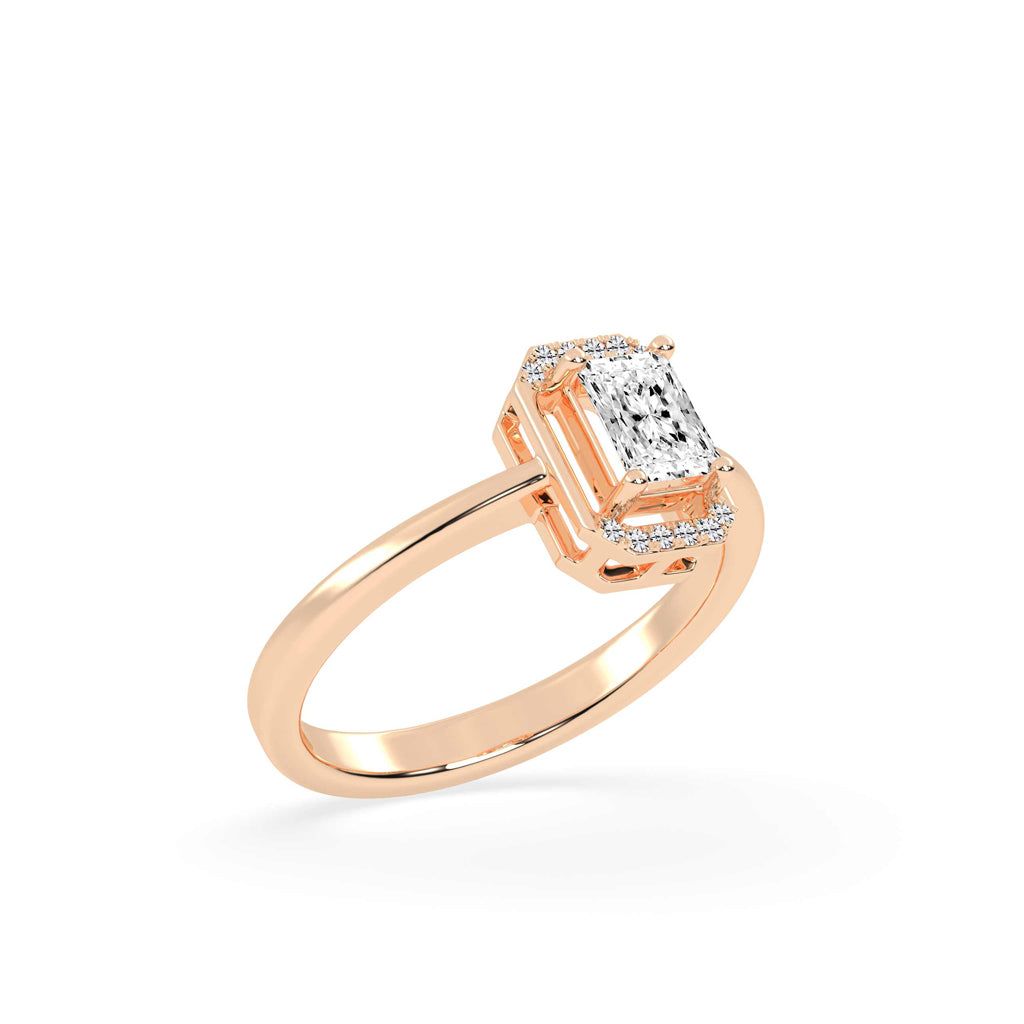 Solance Channel Set Solitaire Lab Diamond Ring