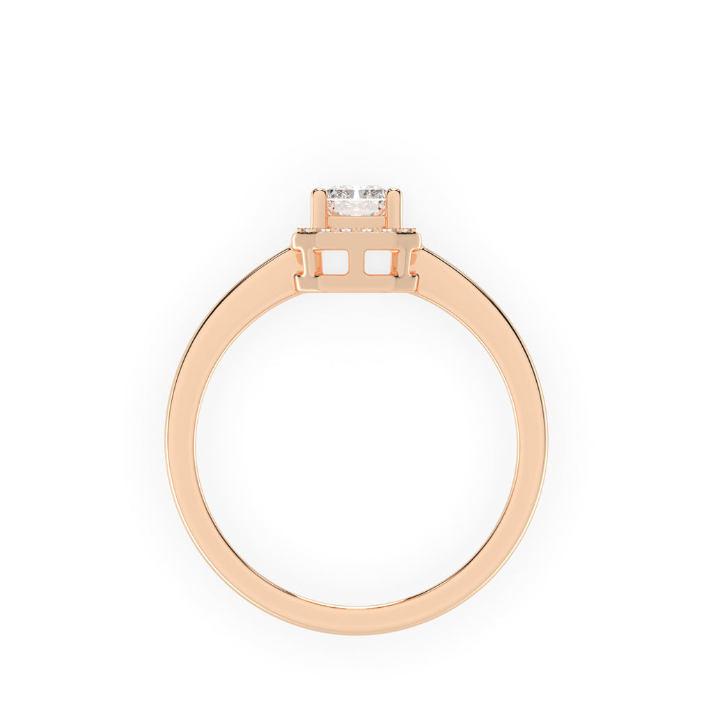 Solance Channel Set Solitaire Lab Diamond Ring