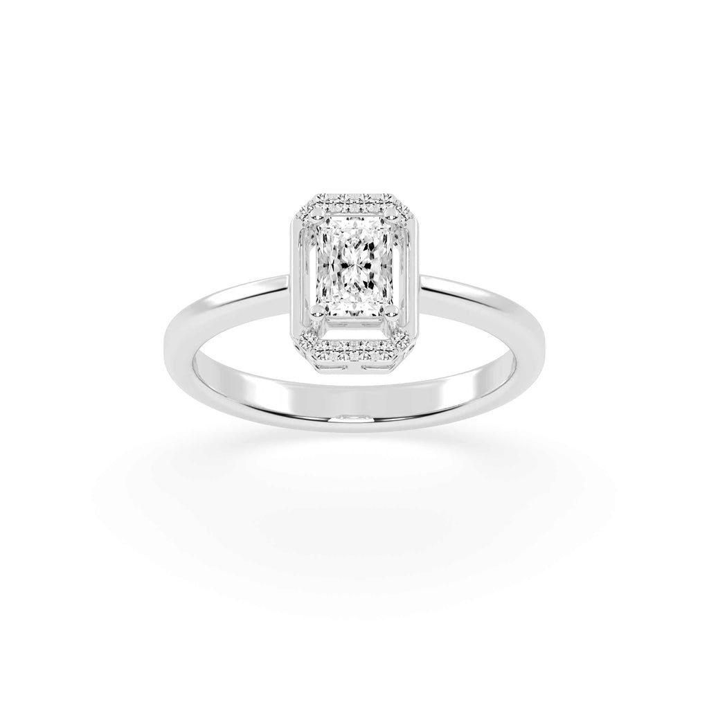 Solance Channel Set Solitaire Lab Diamond Ring