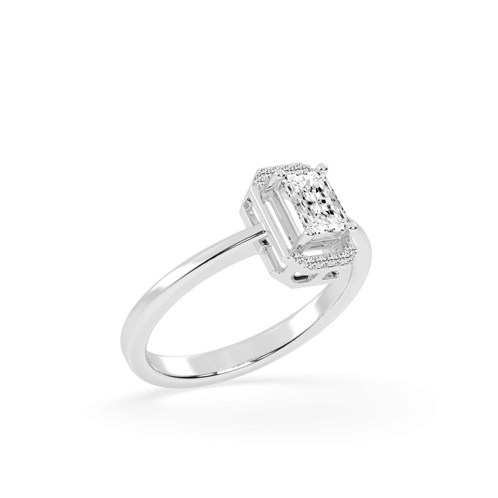 Solance Channel Set Solitaire Lab Diamond Ring