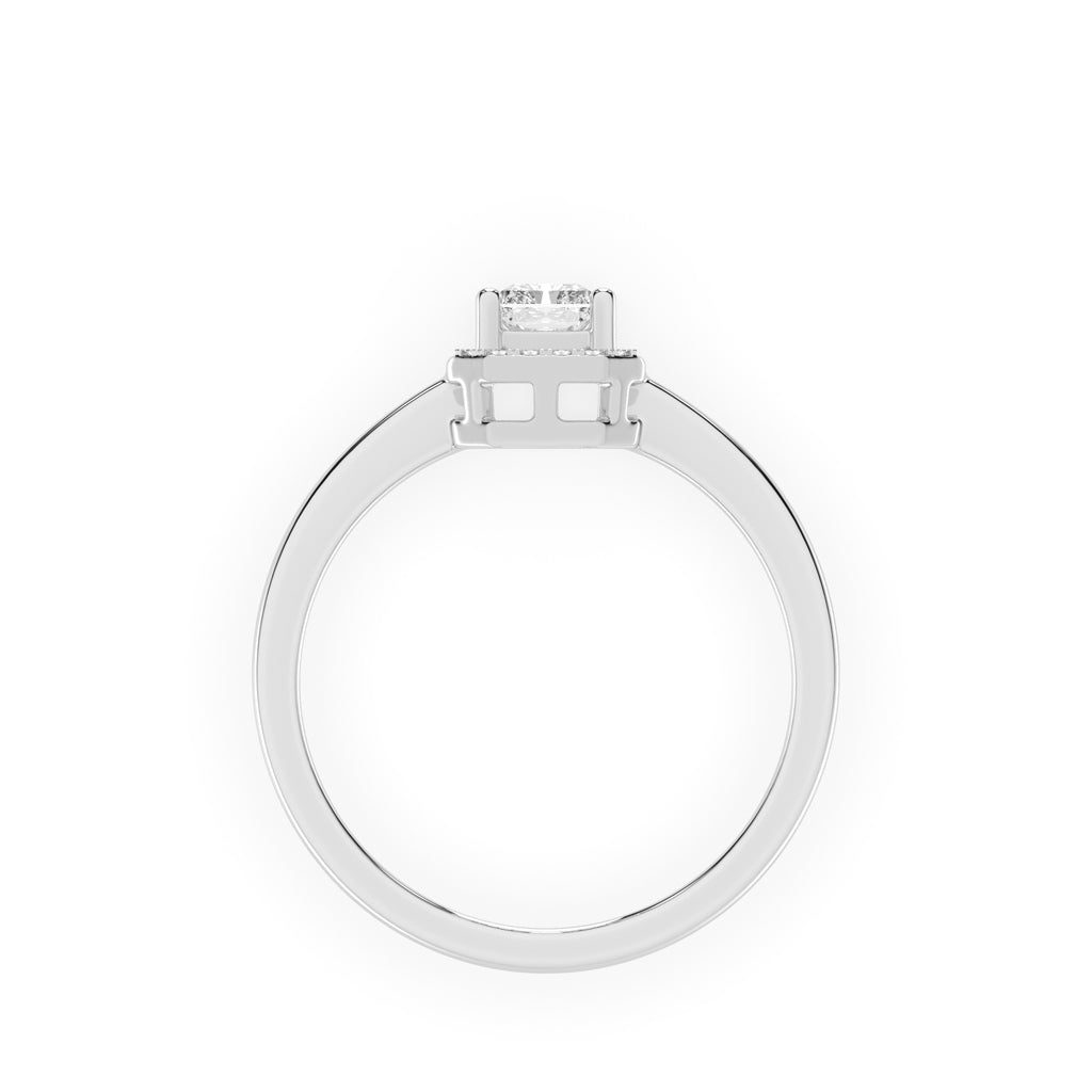 Solance Channel Set Solitaire Lab Diamond Ring