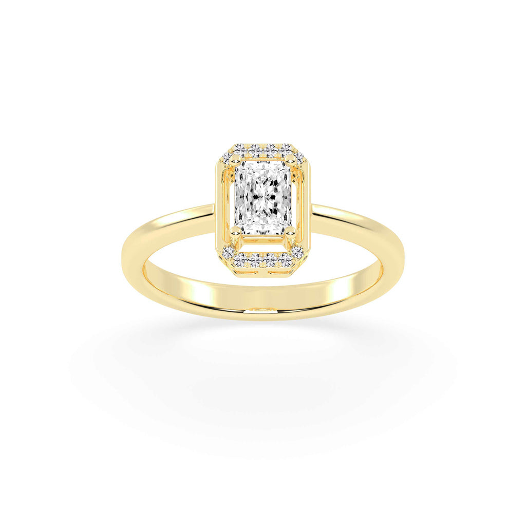 Solance Channel Set Solitaire Lab Diamond Ring