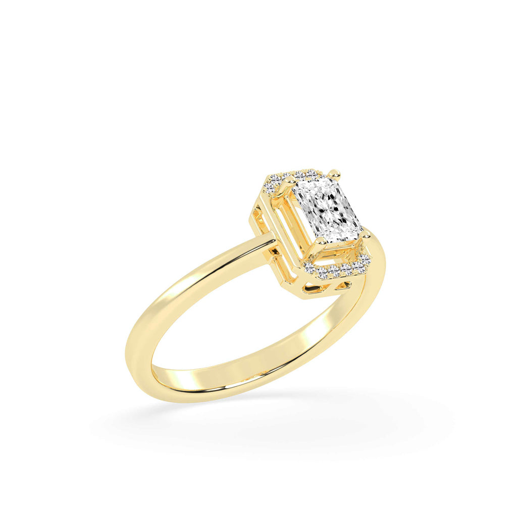 Solance Channel Set Solitaire Lab Diamond Ring