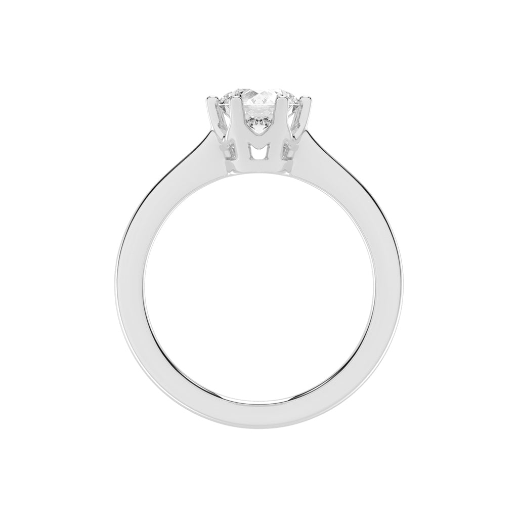 Solivis six prong round cut solitaire lab diamond ring