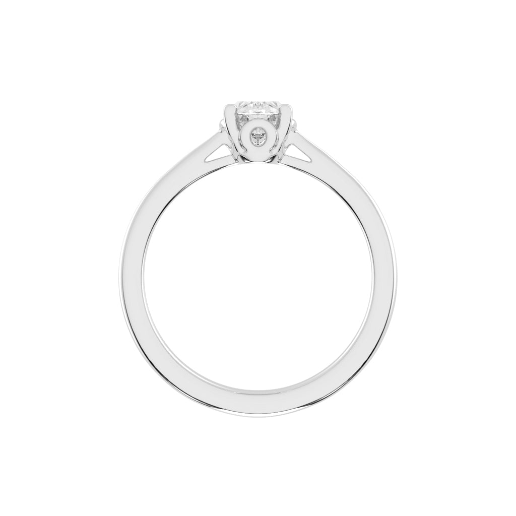 Valenique cathedral oval cut solitaire lab diamond ring