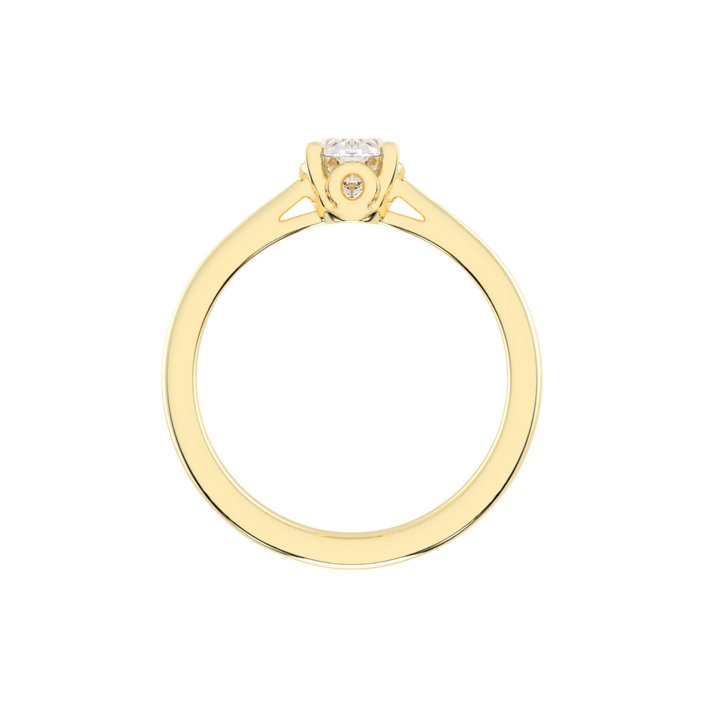 Valenique cathedral oval cut solitaire lab diamond ring