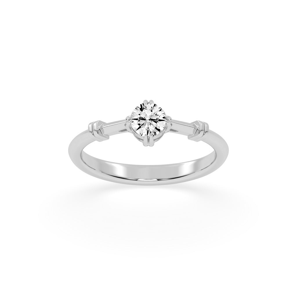 Glisanra single stone round cut solitaire lab diamond ring