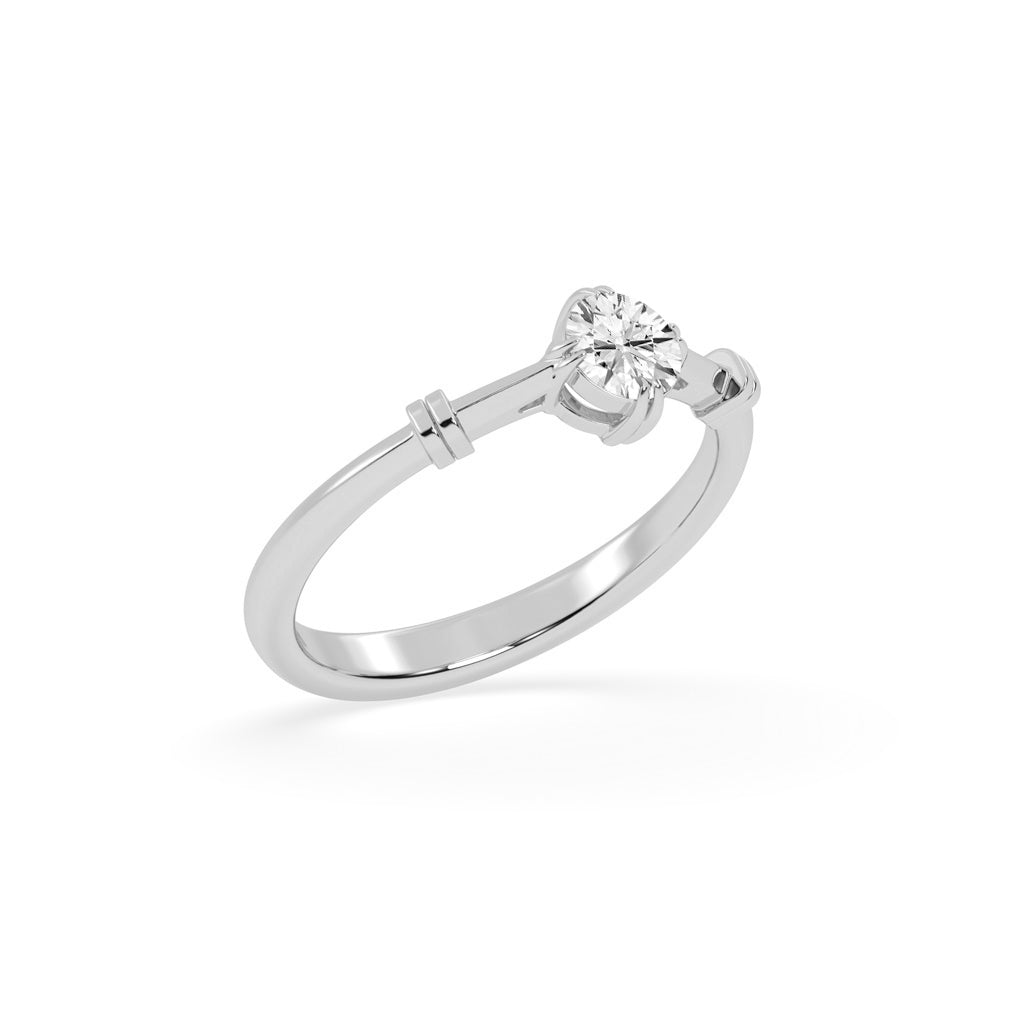 Glisanra single stone round cut solitaire lab diamond ring