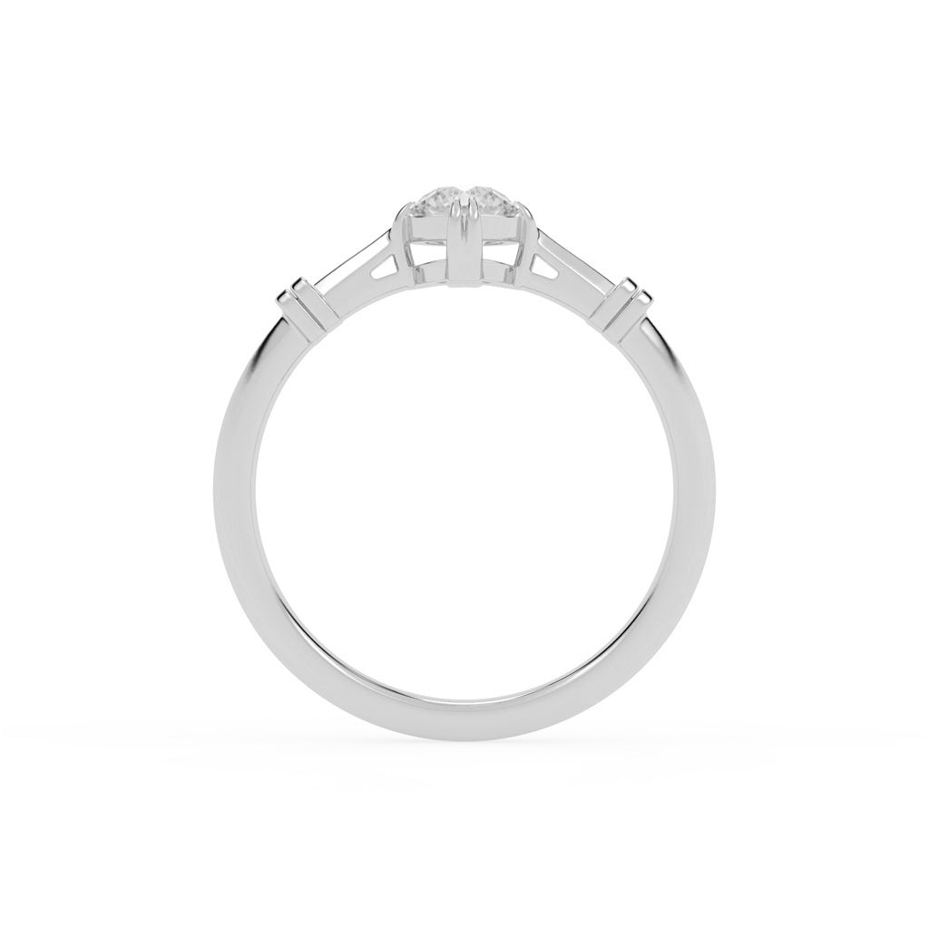 Glisanra single stone round cut solitaire lab diamond ring