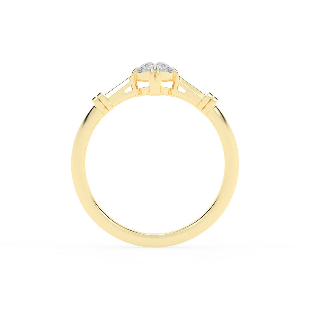Glisanra single stone round cut solitaire lab diamond ring