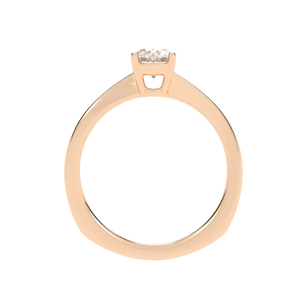 Solitaraine bypass oval shape cut solitaire lab diamond ring