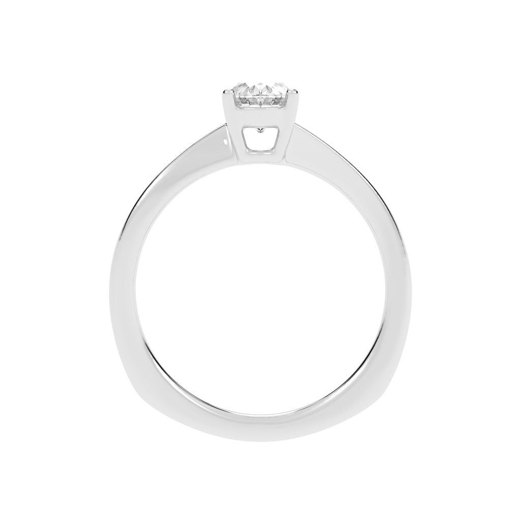 Solitaraine bypass oval shape cut solitaire lab diamond ring