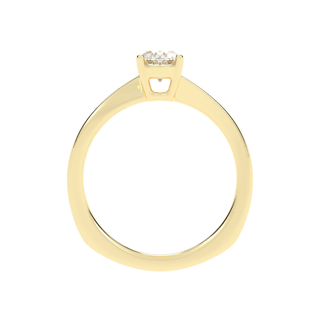 Solitaraine bypass oval shape cut solitaire lab diamond ring