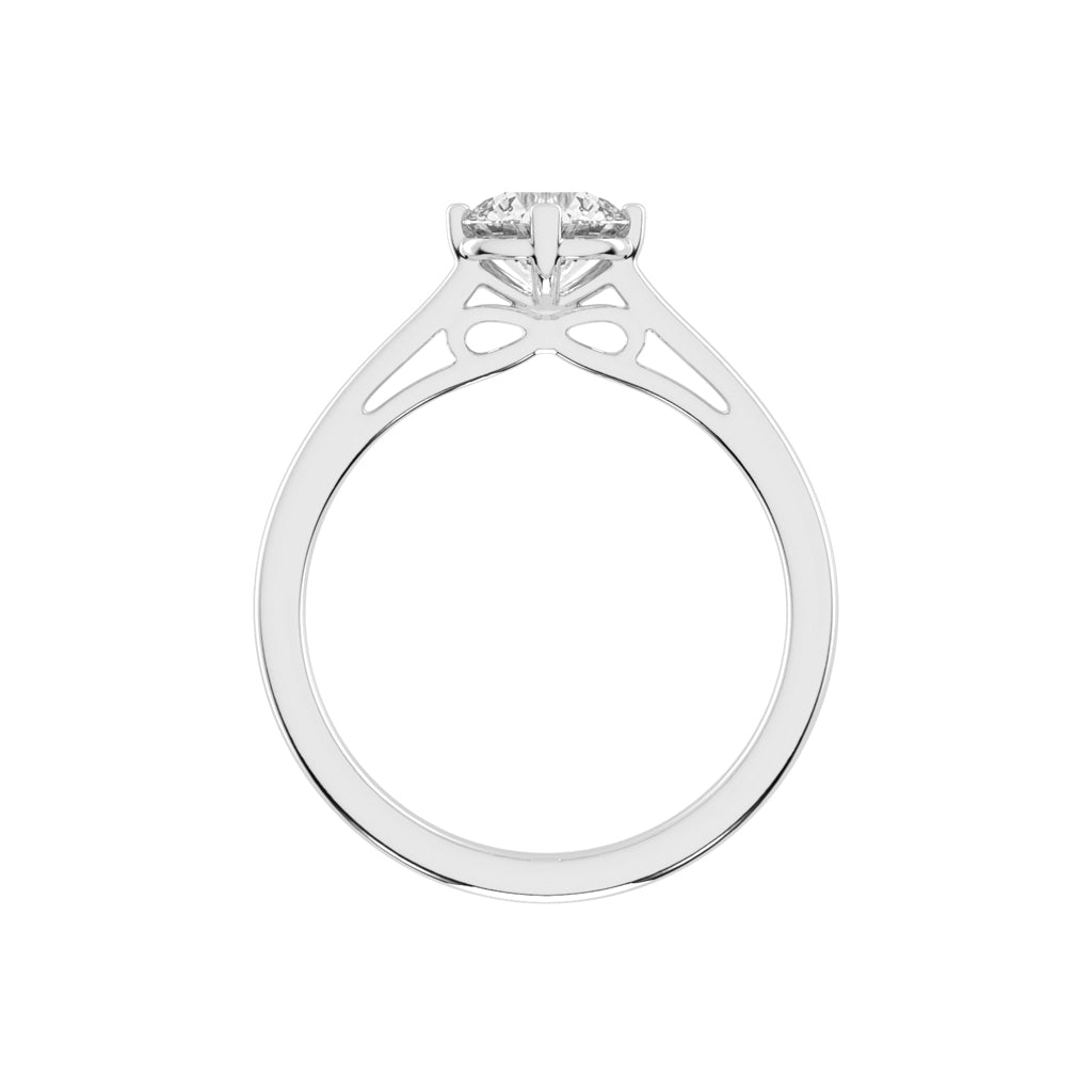 Soltrissa four prong round cut solitaire lab diamond ring