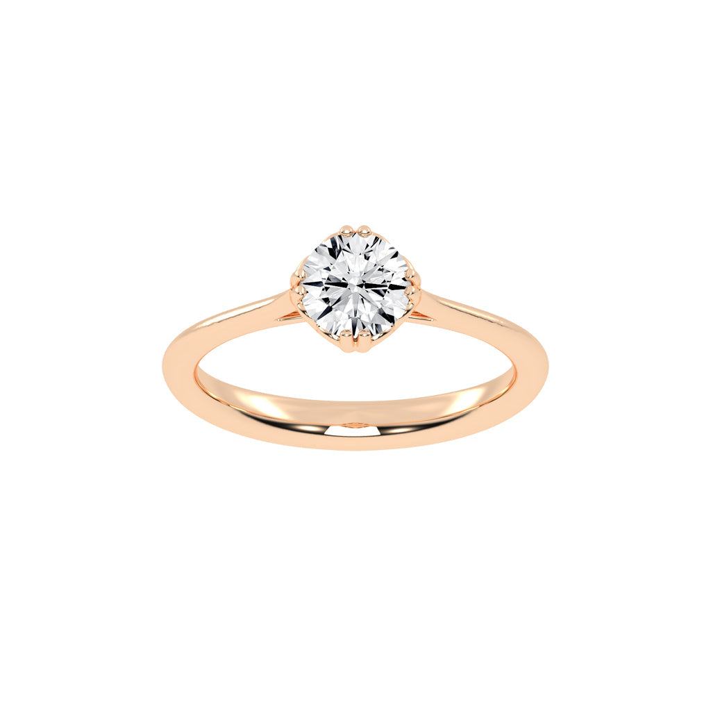 Solrelis double prong solitaire lab diamond ring