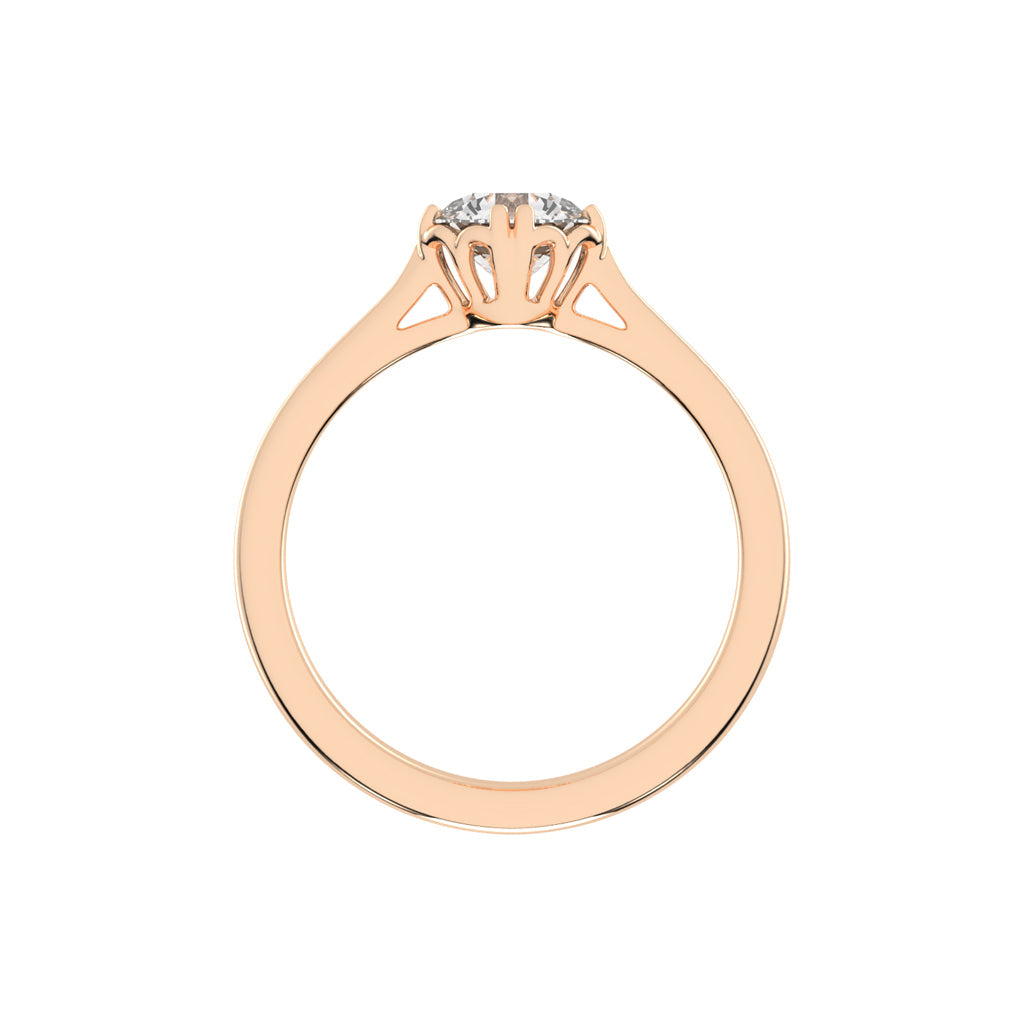 Solrelis double prong solitaire lab diamond ring