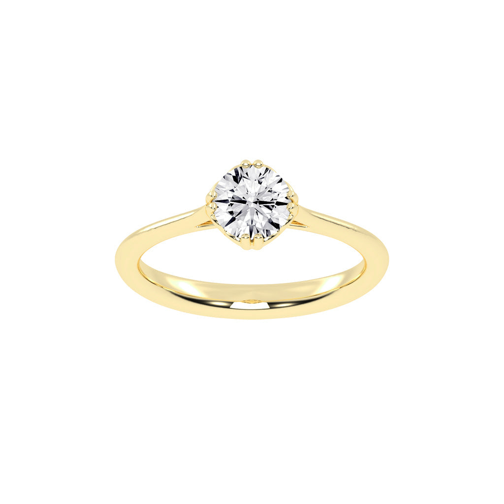 Solrelis double prong solitaire lab diamond ring