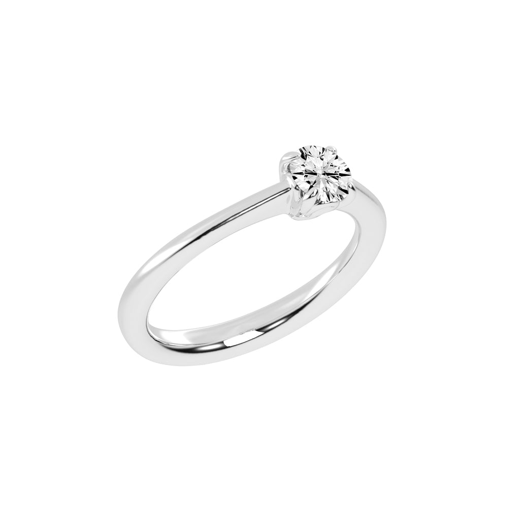 Diamoraire round cut solitaire lab diamond ring