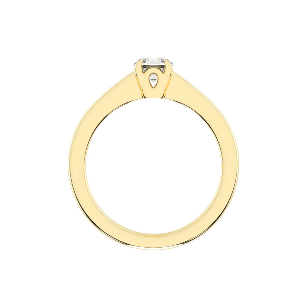 Diamoraire round cut solitaire lab diamond ring