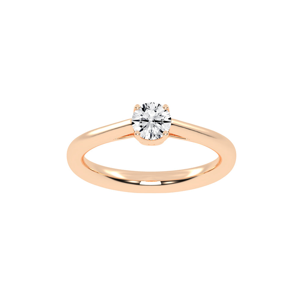 Solteira round prong solitaire lab diamond ring