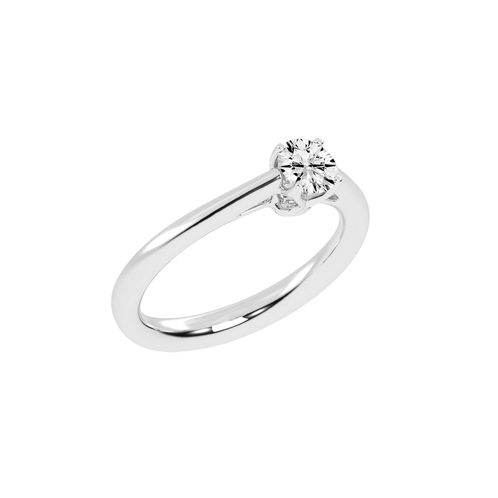 Solteira round prong solitaire lab diamond ring