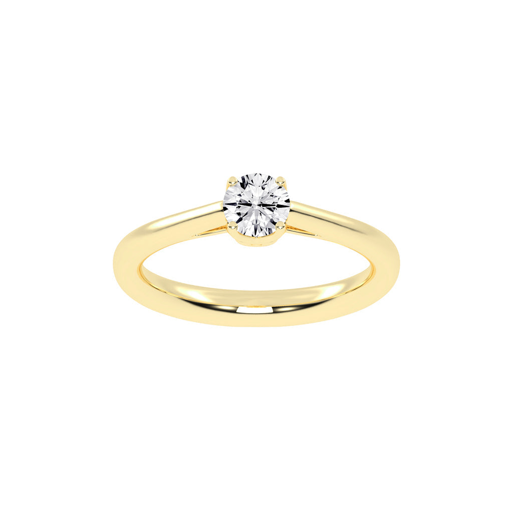 Solteira round prong solitaire lab diamond ring