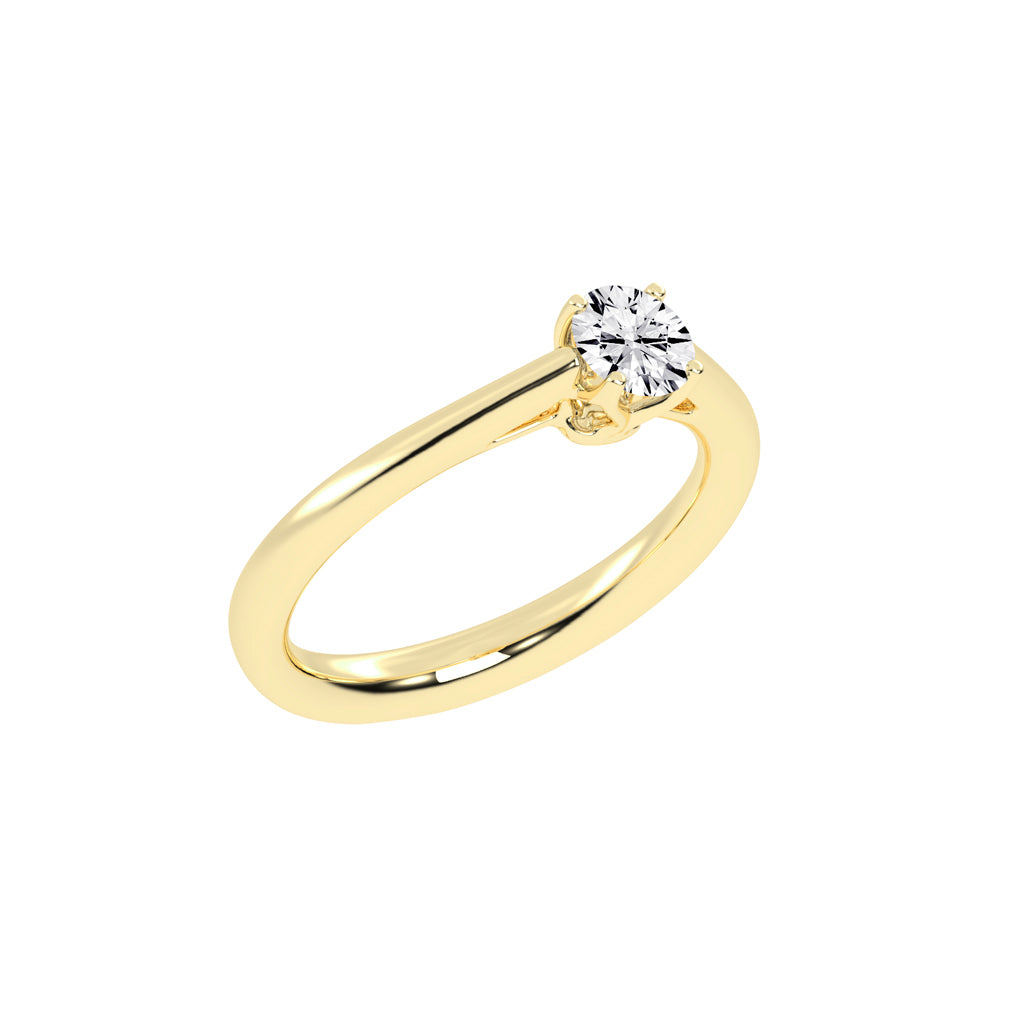 Solteira round prong solitaire lab diamond ring