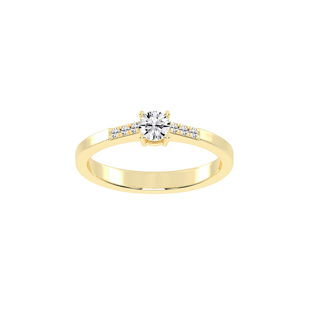 Deliriva surface prong round cut delicate lab diamond ring