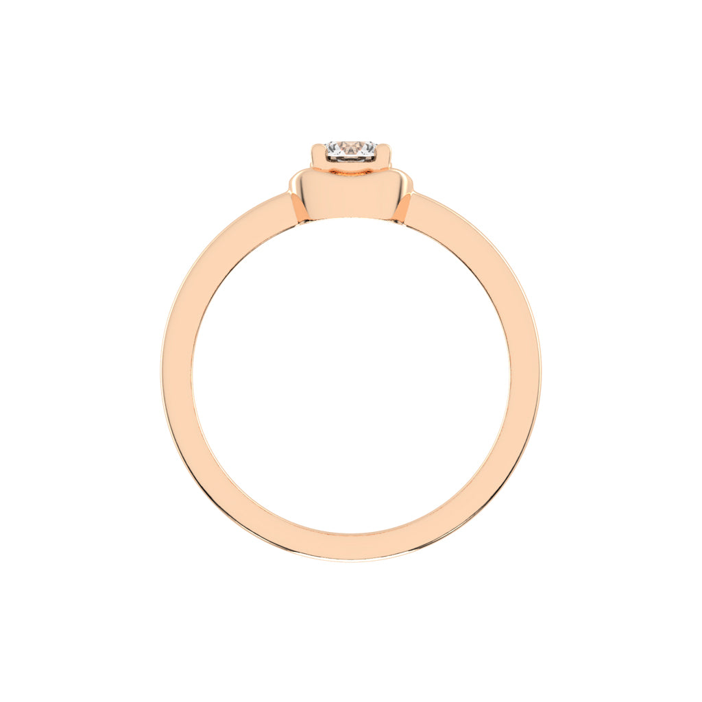 Delurea straight round cut delicate lab diamond ring