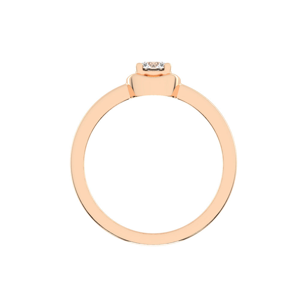 Delurea straight round cut delicate lab diamond ring