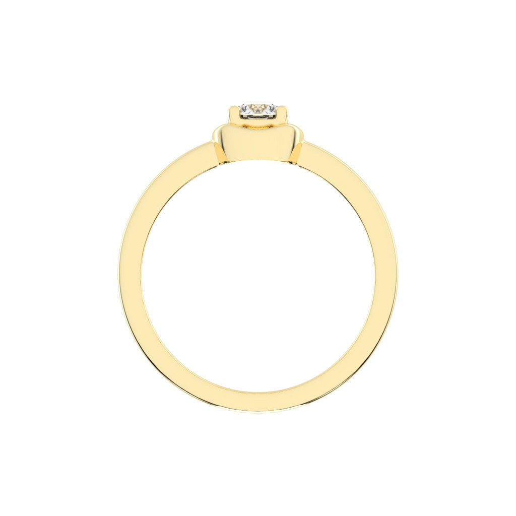 Delurea straight round cut delicate lab diamond ring