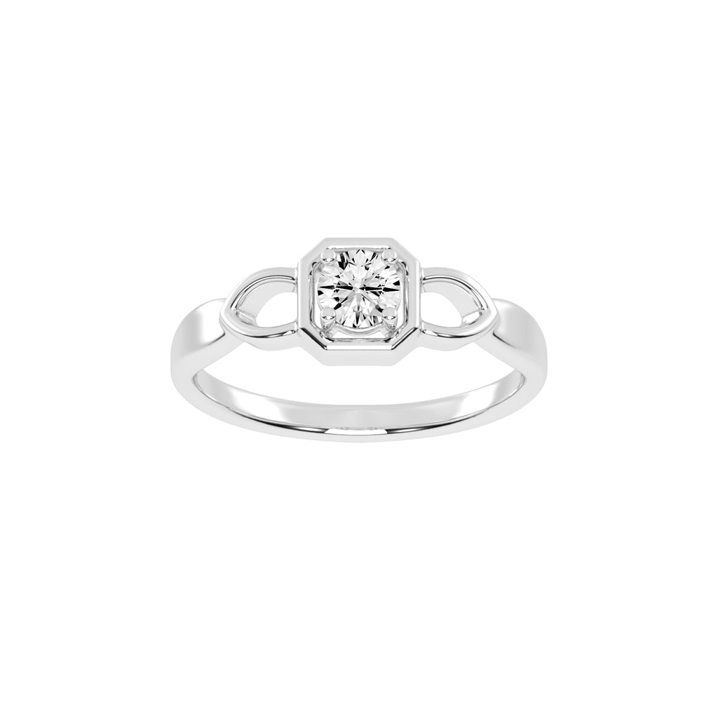 Delistreve Split shank round cut delicate lab diamond ring