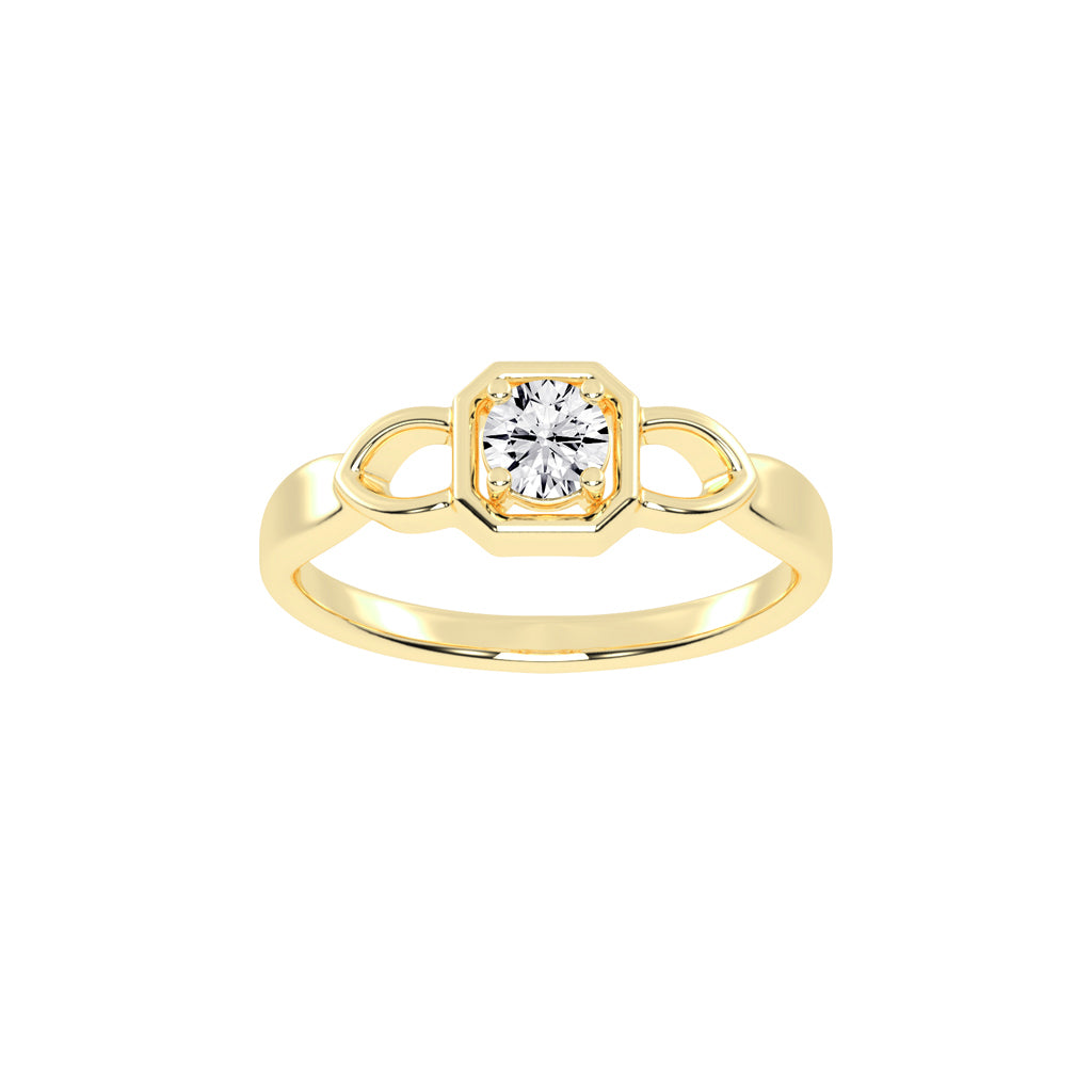 Delistreve Split shank round cut delicate lab diamond ring