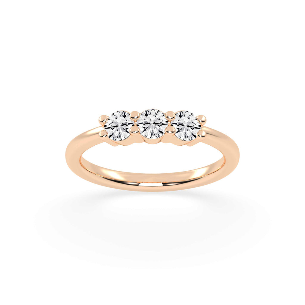 Elegant Trio Cluster Diamond Ring