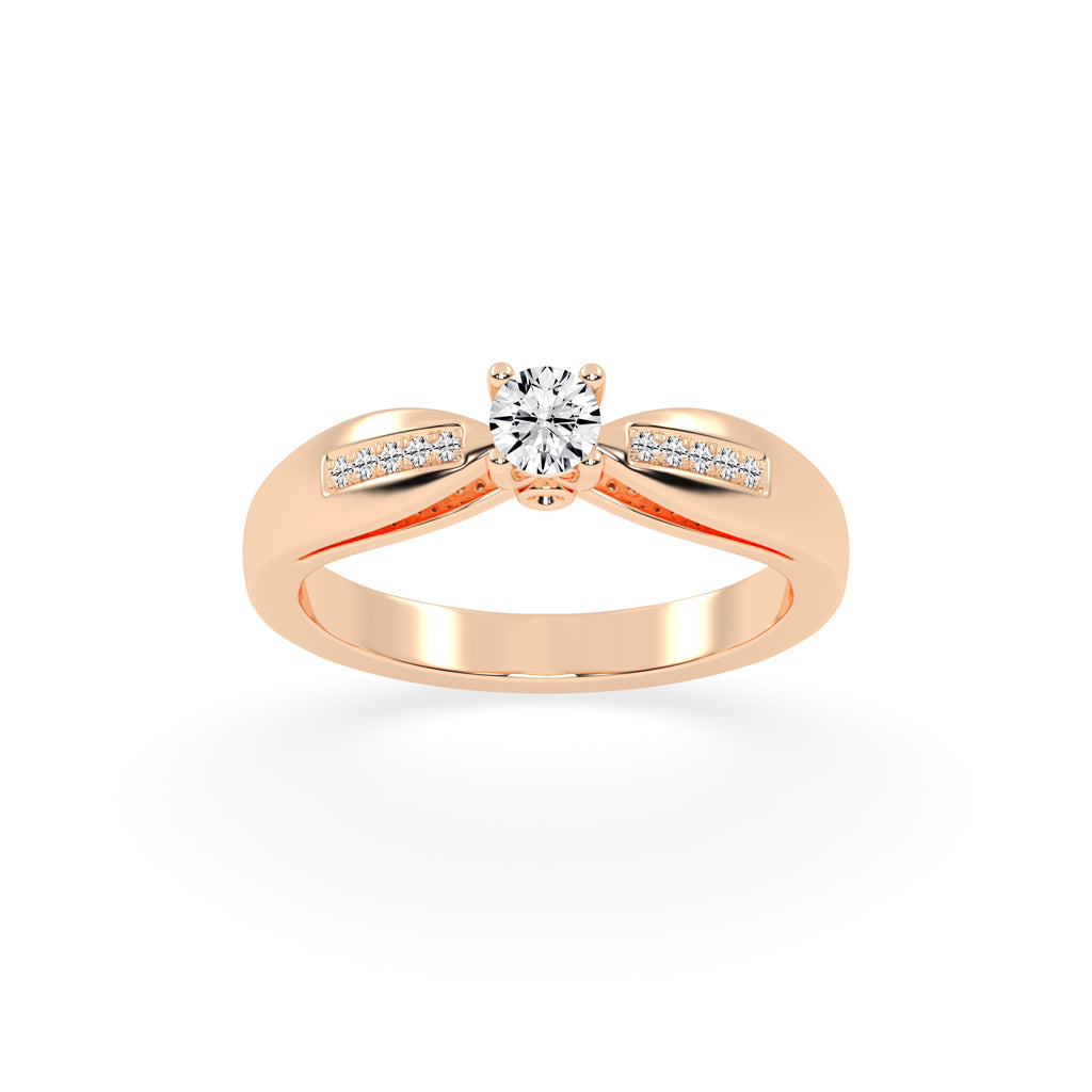 Modern Grace Solitaire Ring