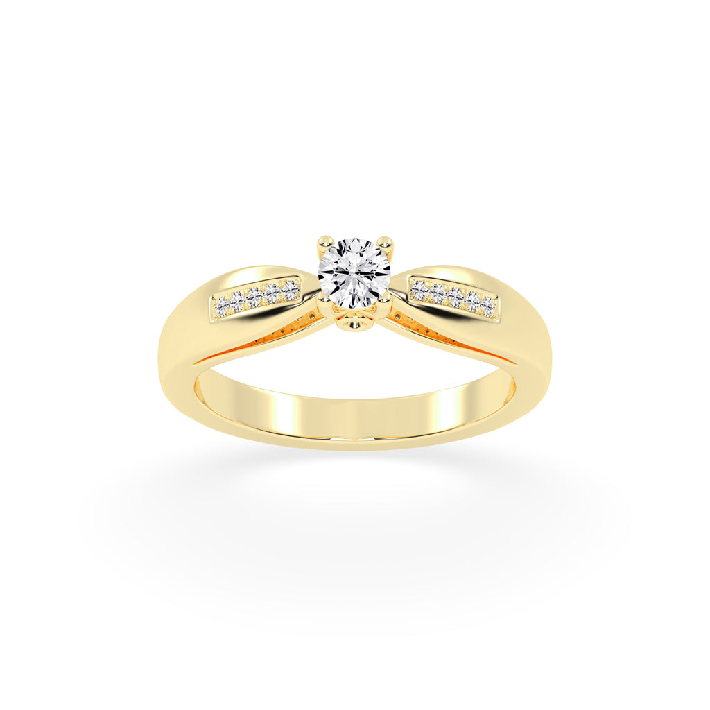Modern Grace Solitaire Ring