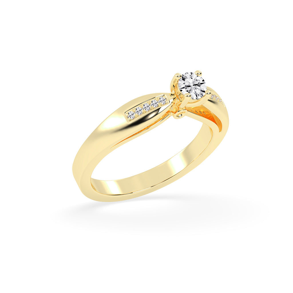 Modern Grace Solitaire Ring