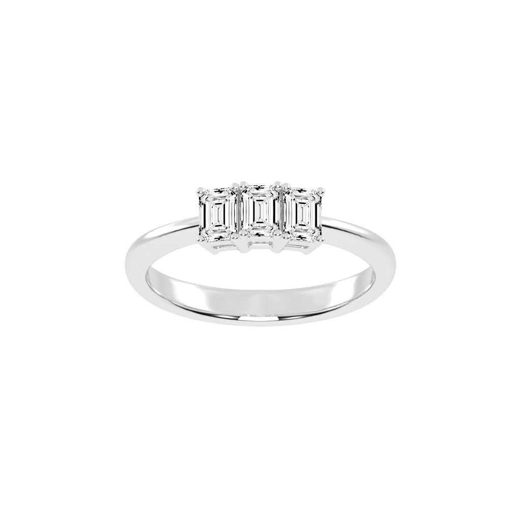 Trinity Emerald-Cut Classic Ring