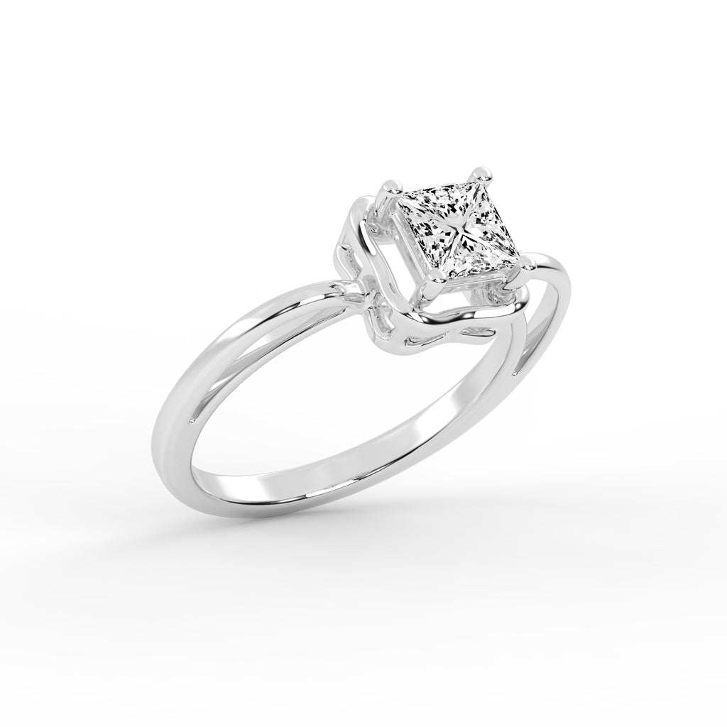 Distinctive Princess Cut Diamond Ring
