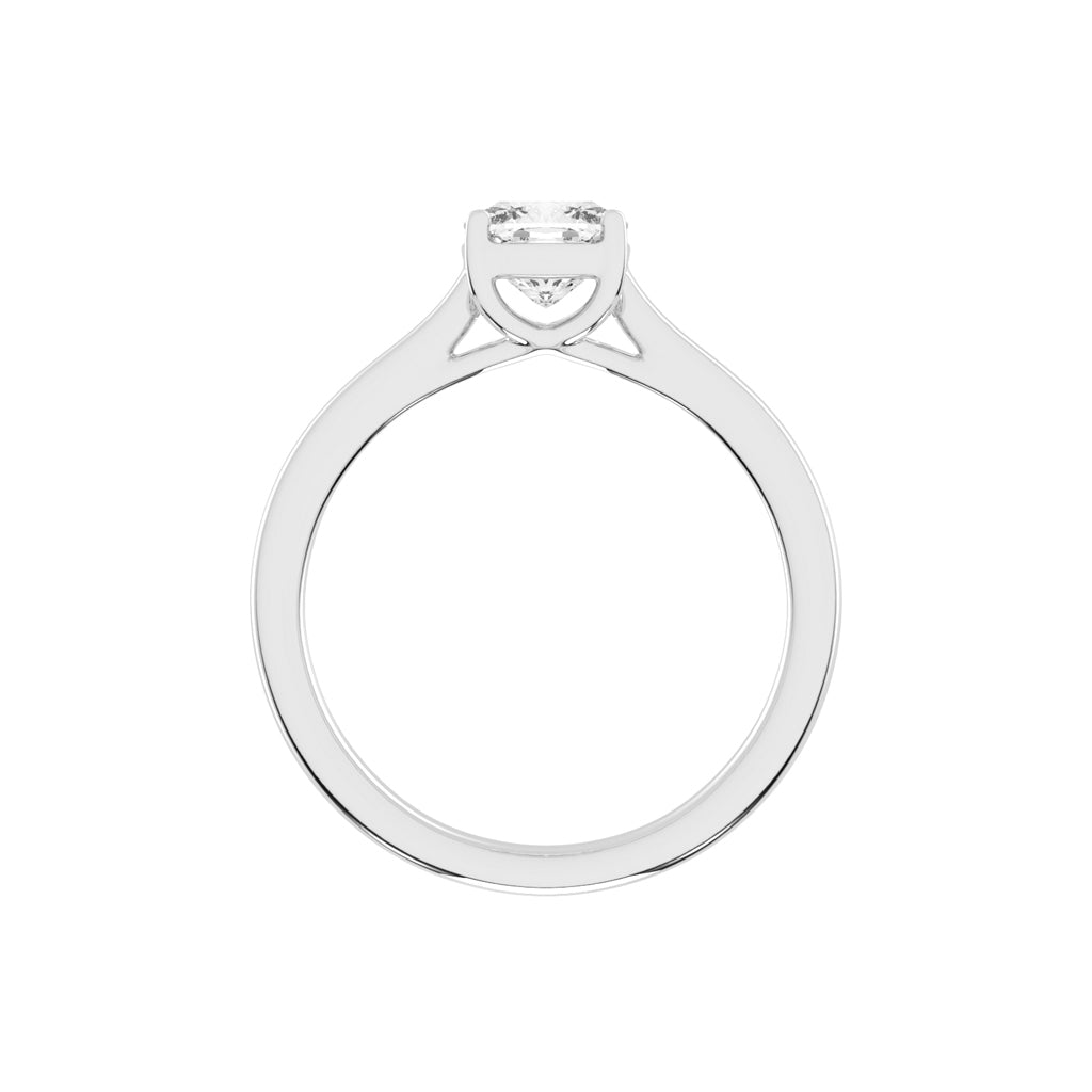 Diamtique Cushion cut solitaire lab diamond ring