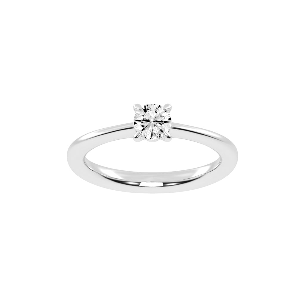 Soleria Tab Prong Round Cut Solitaire Lab Diamond Ring